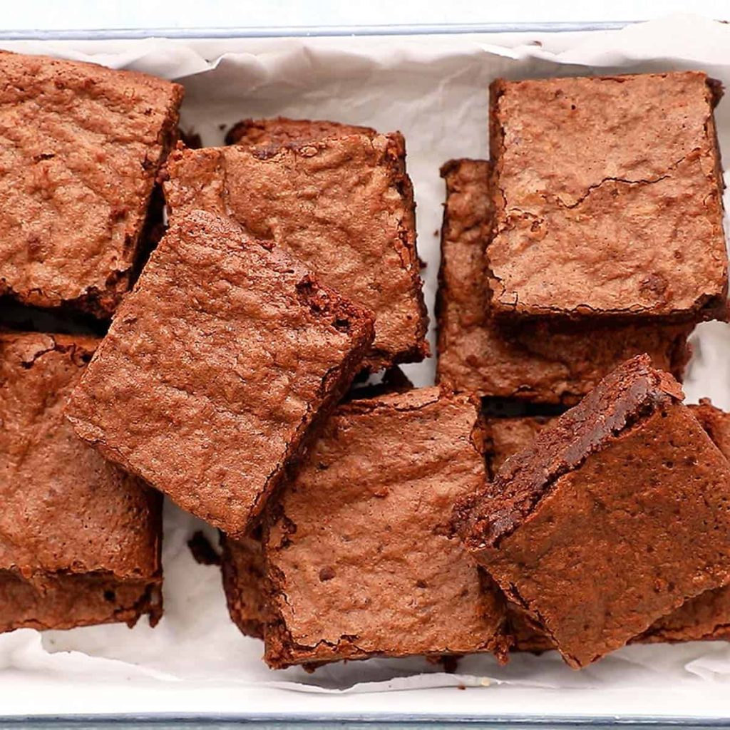 Stock photo of an almond flour brownie